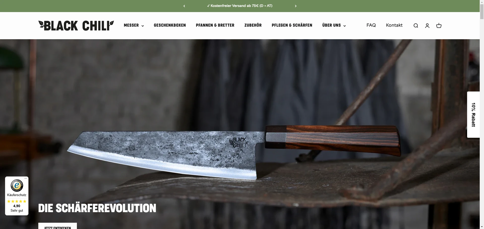 blackchilimesser Homepage Sharpness Revolution Banner Image Implementation Screenshot