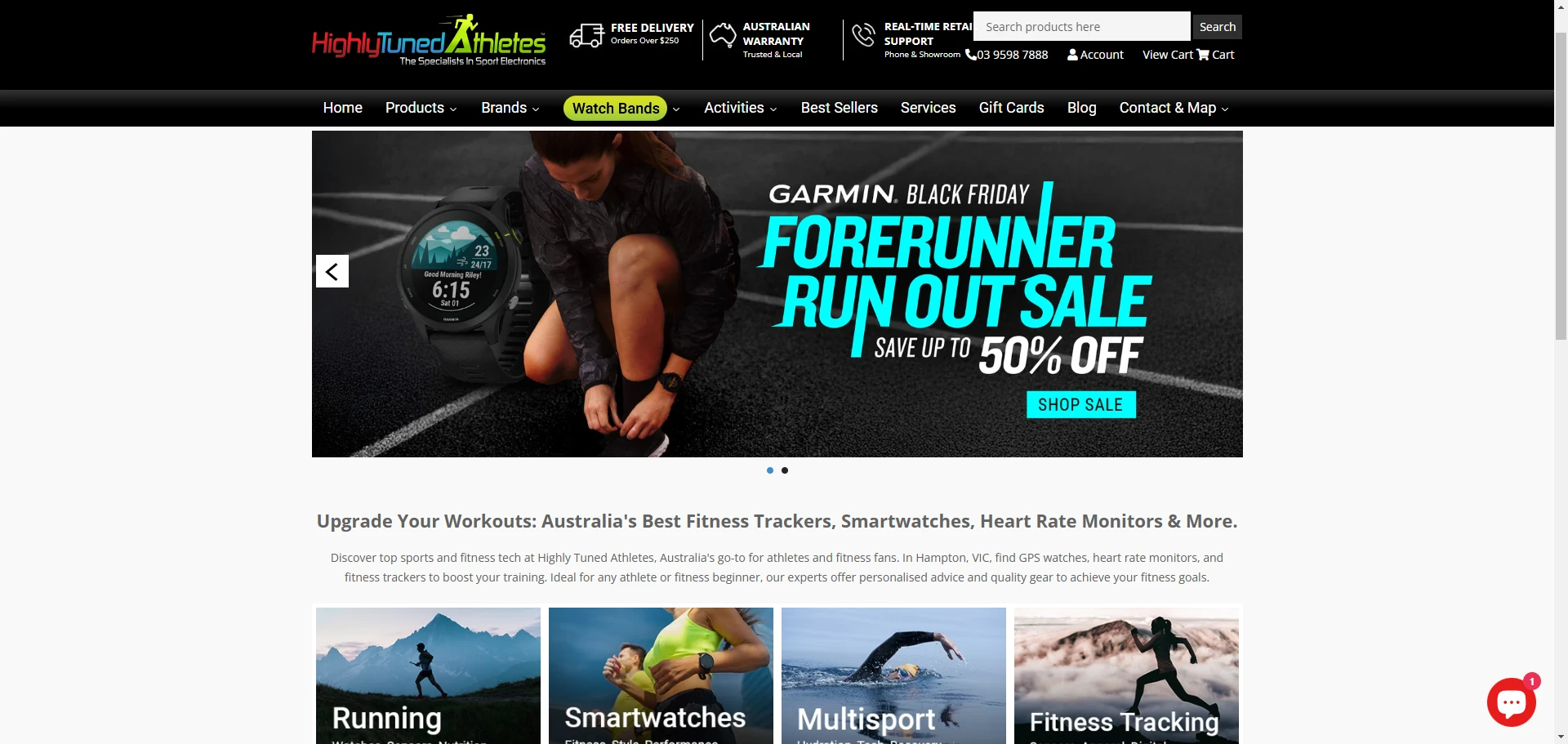 highlytunedathletes Homepage Banner Implementation Screenshot