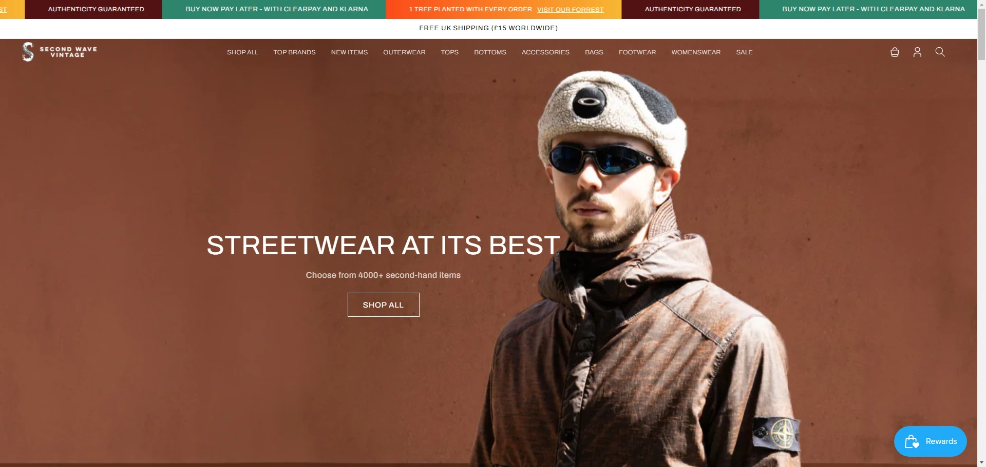 secondwavevintage Homepage Banner Implementation Screenshot