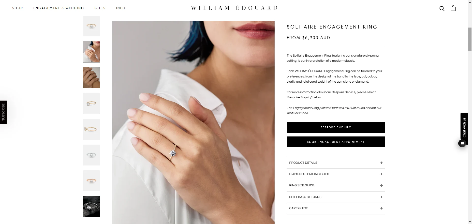 williamedouard Product Page Implementation Screenshot