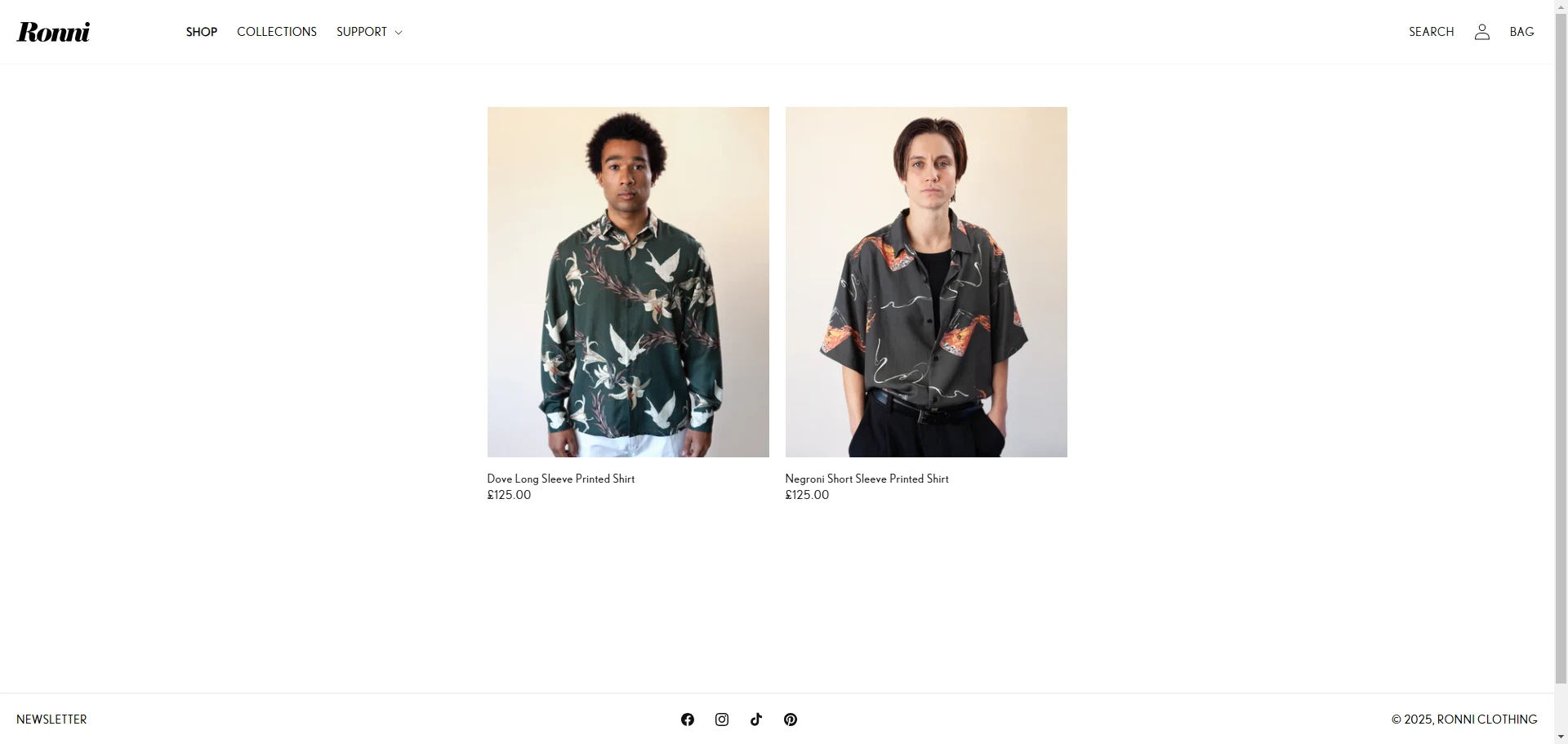 Ronni Collection page Implementation