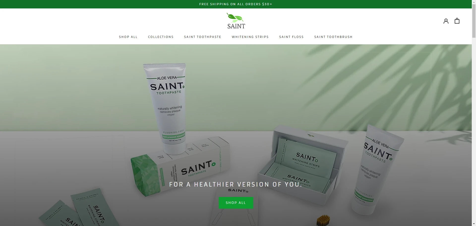 Saint Homepage Banner Implementation Screenshot