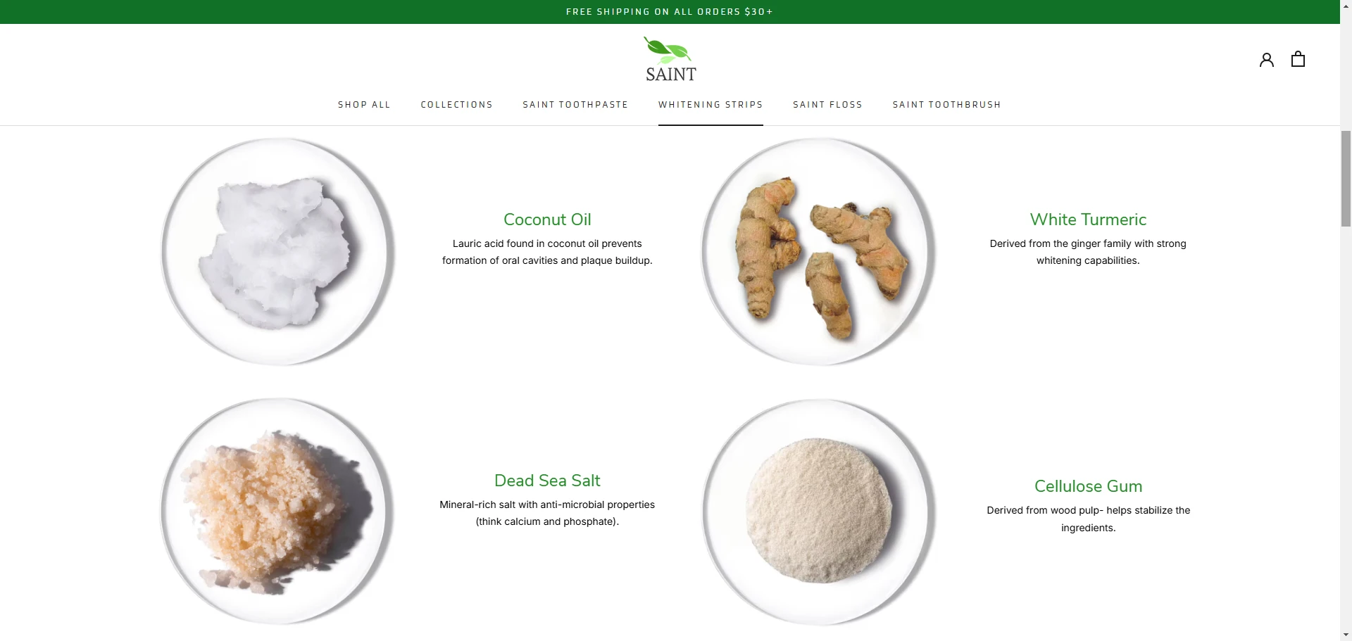 Saint Product Ingredients List Implementation Screenshot