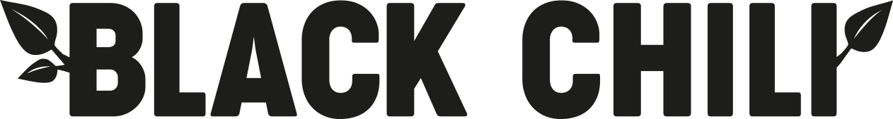 black chili logo horizontal black