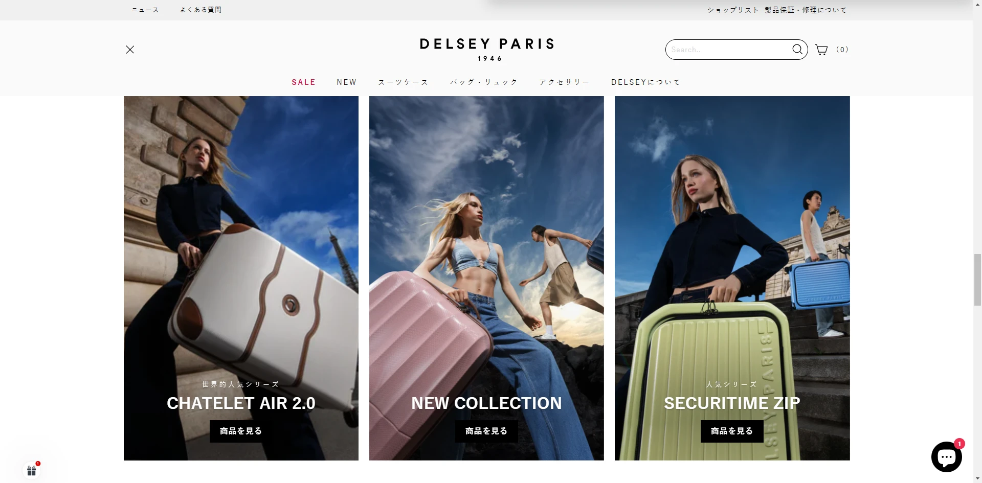 Delsey Collection Lists Banner Implementation Screenshot
