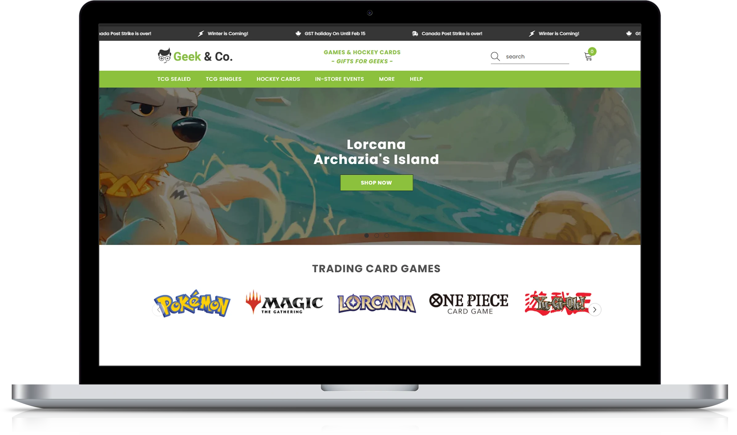 Geek & Co Implementation Screenshot