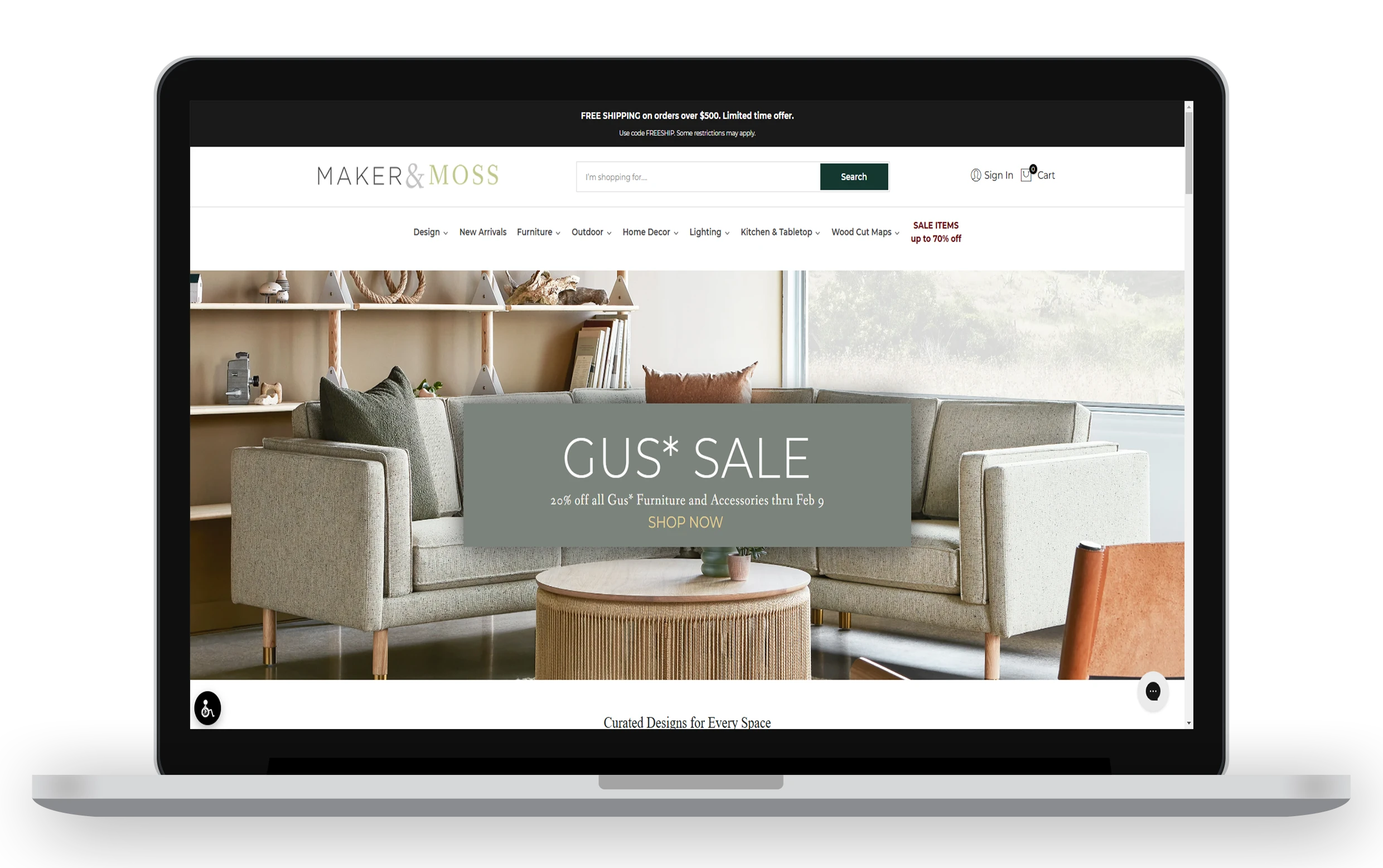Makker & Moss Implementation Screenshot