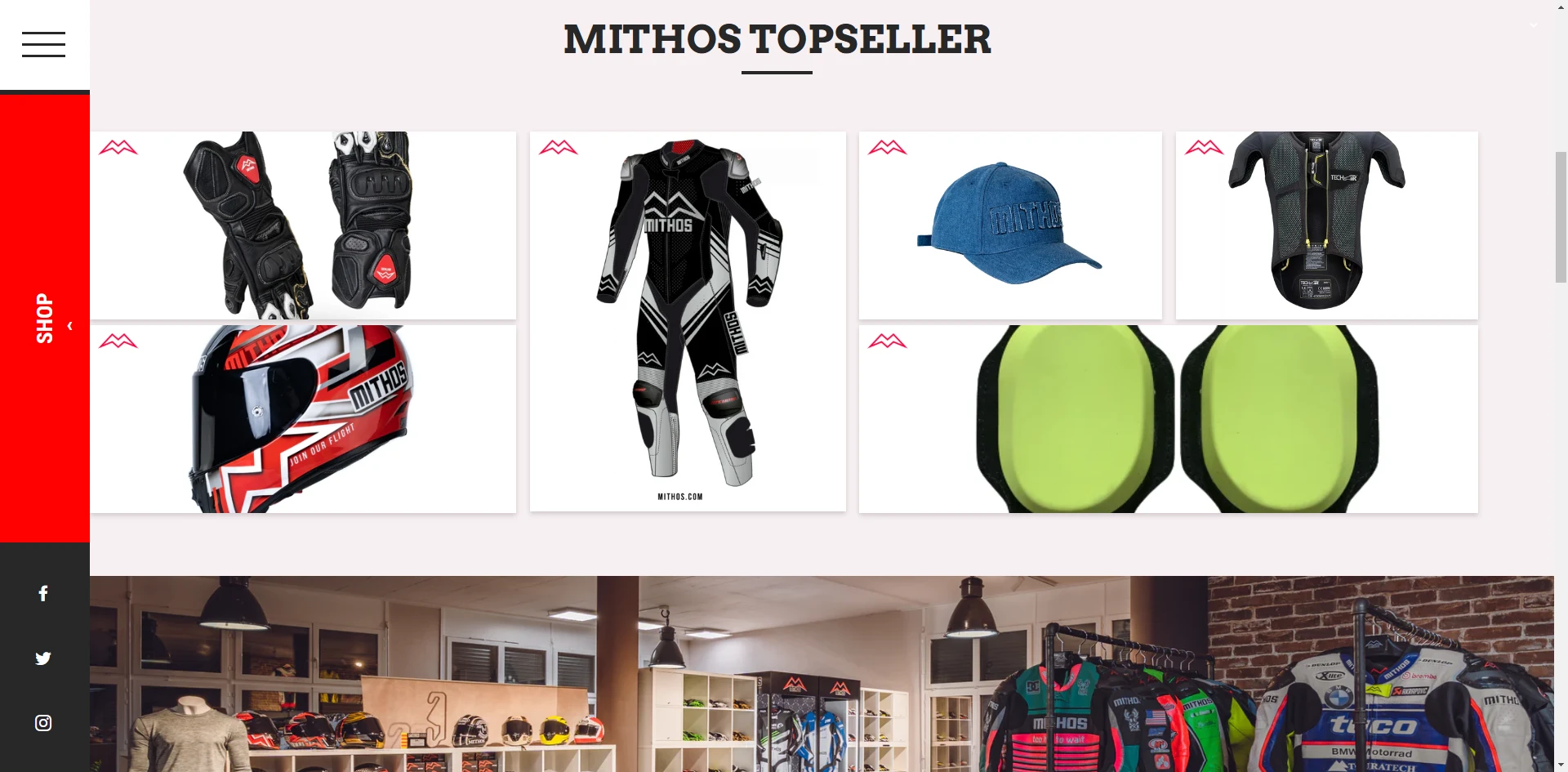 Mithos Sports Top Seller Products Banner Implementation Screenshot