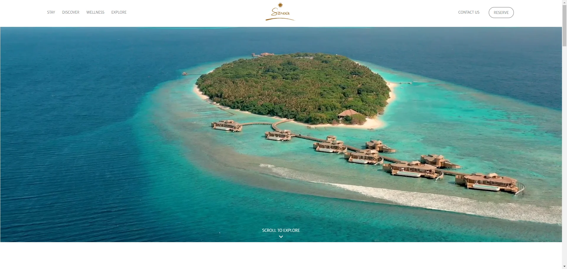 Soneva Homepage Implementation Screenshot