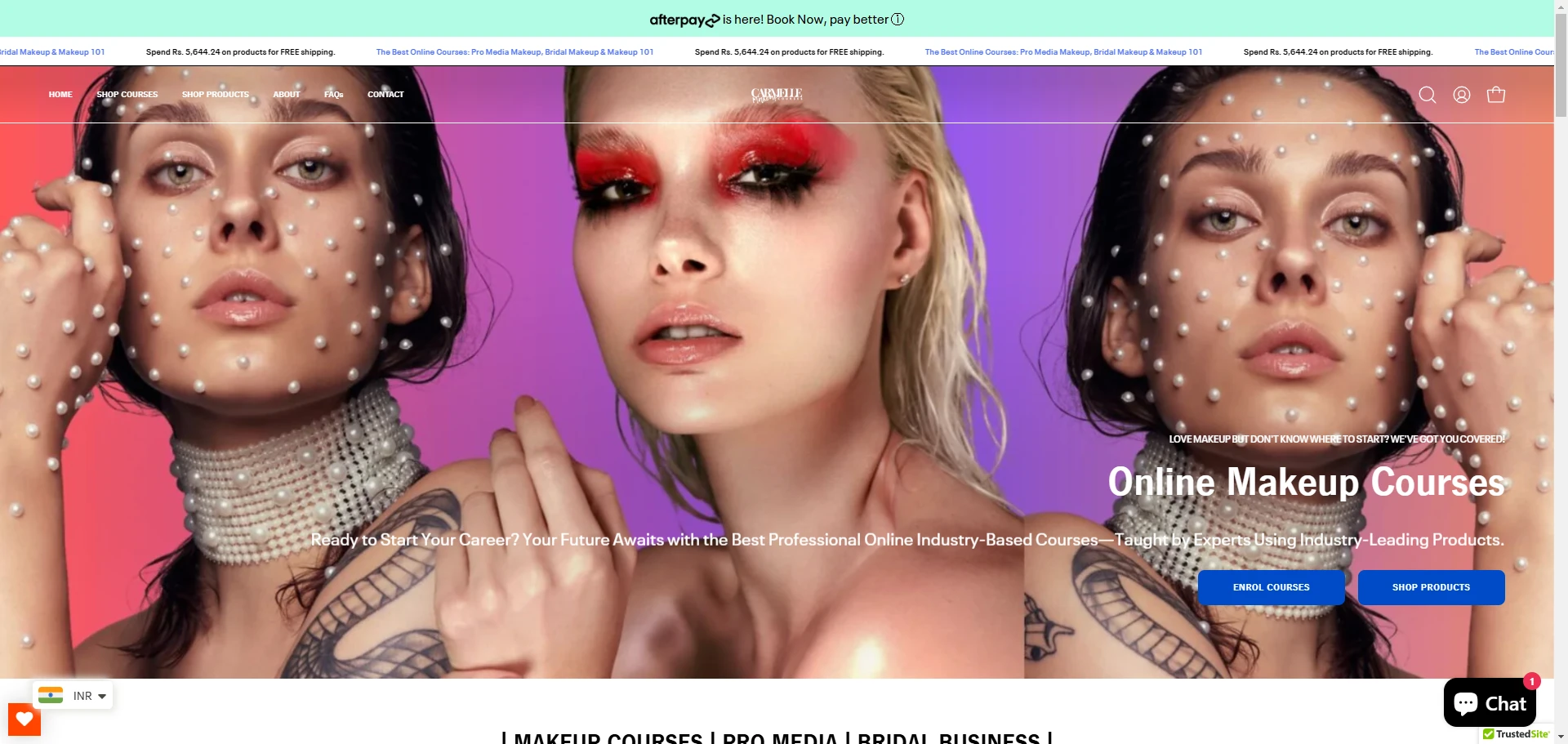 Carmelle HomePage Implementation Screenshot