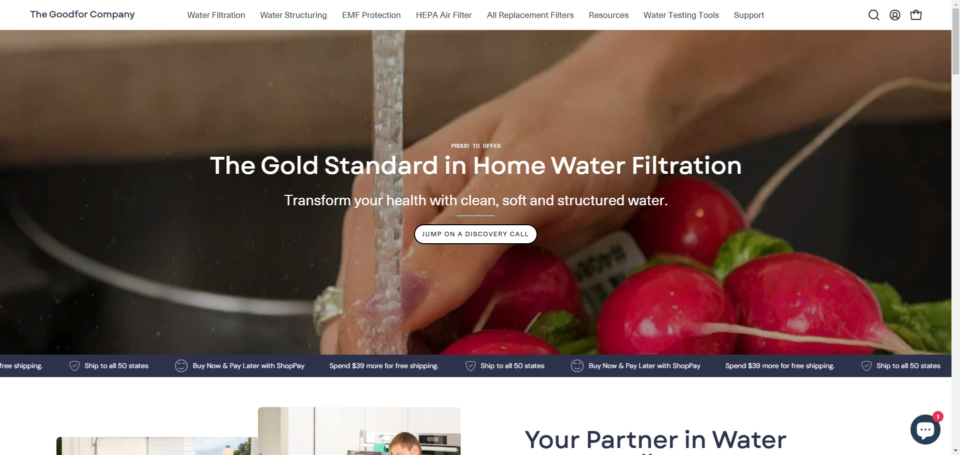 The Good For Co. HomePage Implementation Screenshot