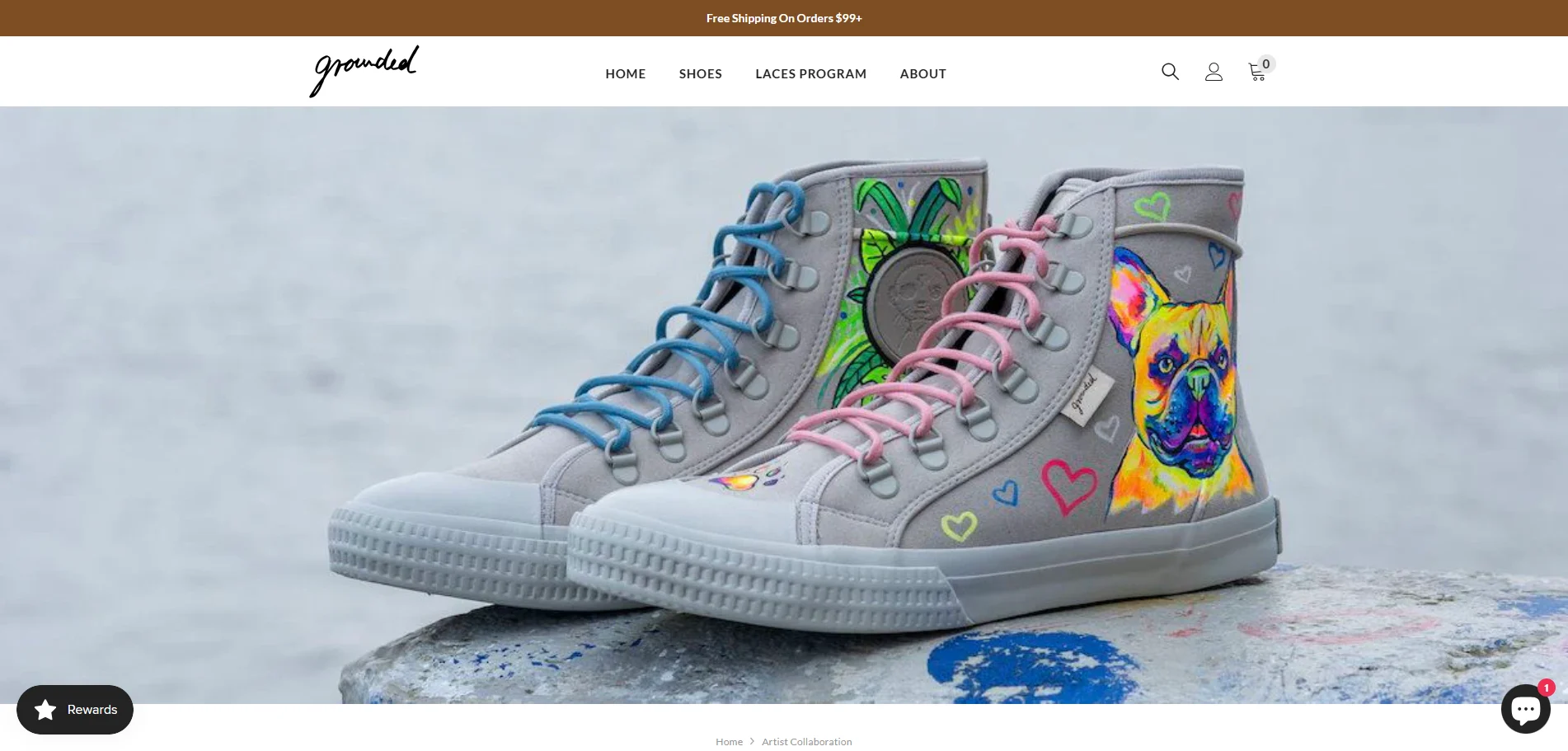 Grounded People shoes Implementation Screenshot