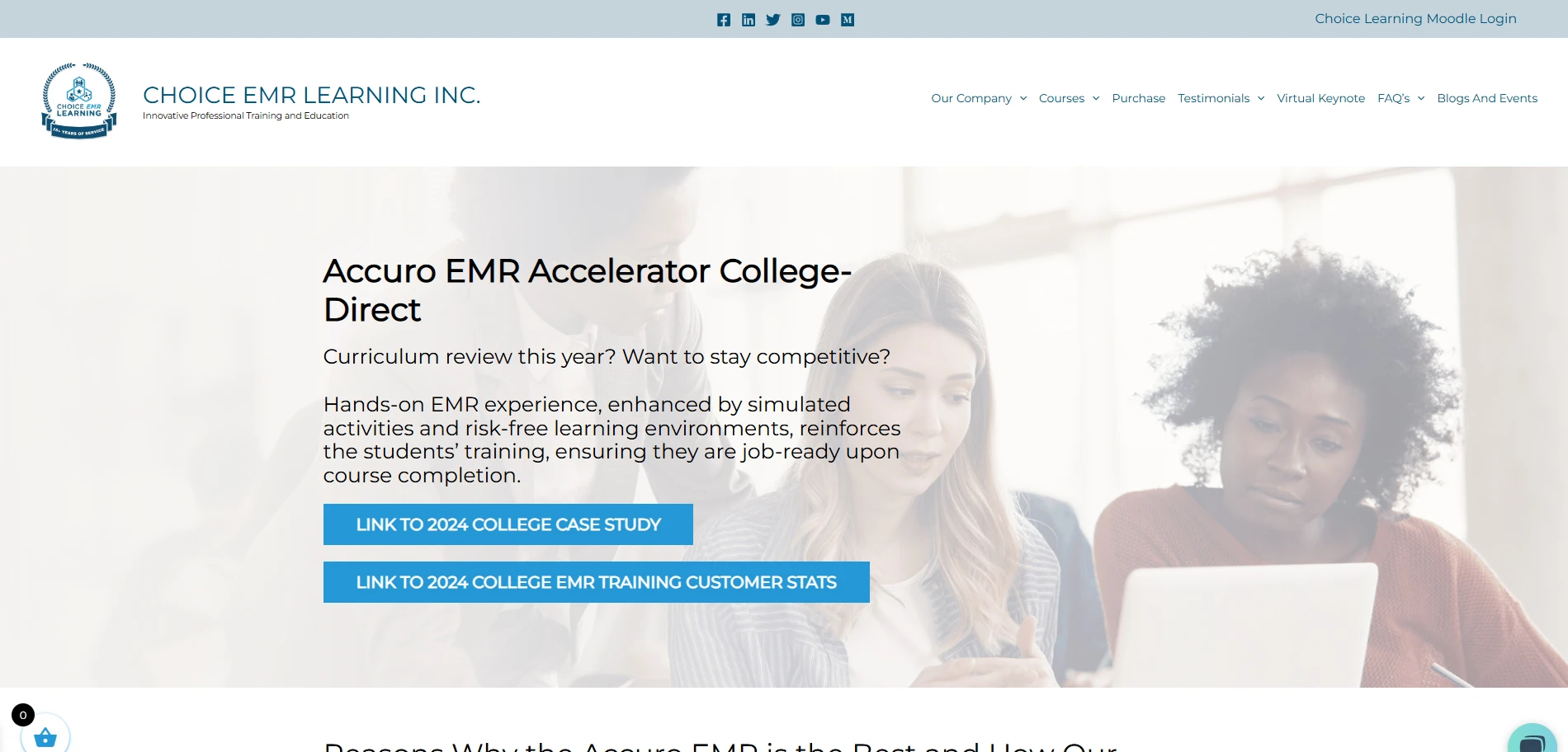 Choice EMR Learning Inc Streamlined Page Implementation Screenshot