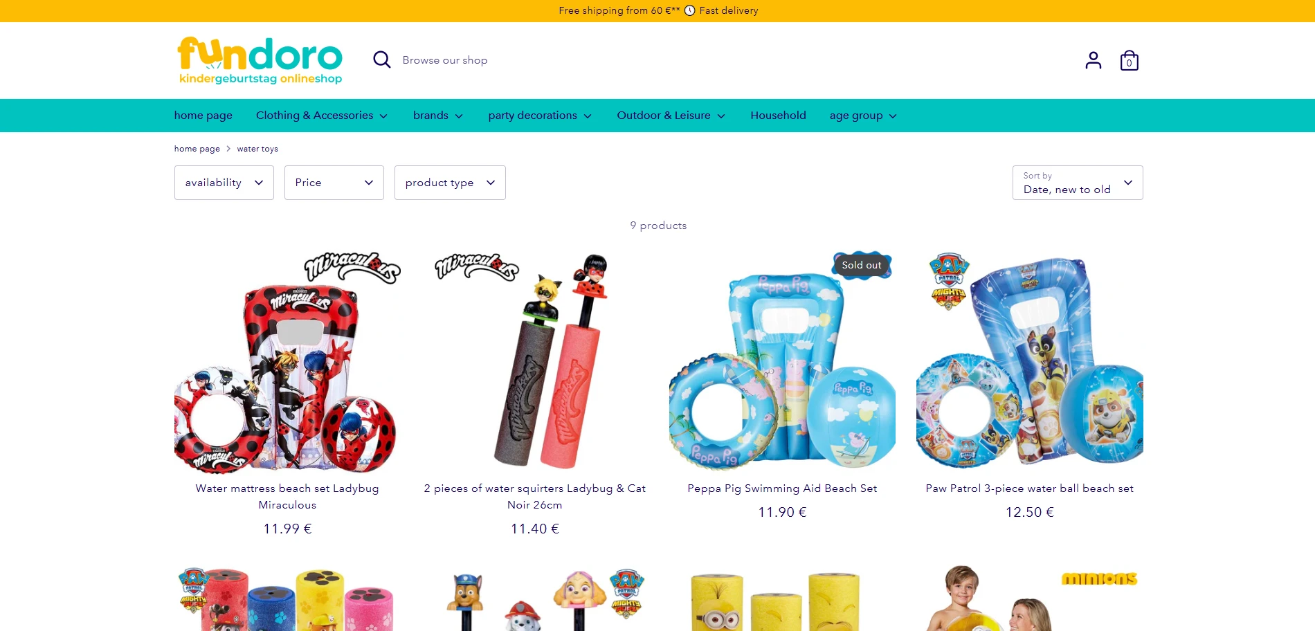 Fundoro Filter Product Section Implementation Screenshot