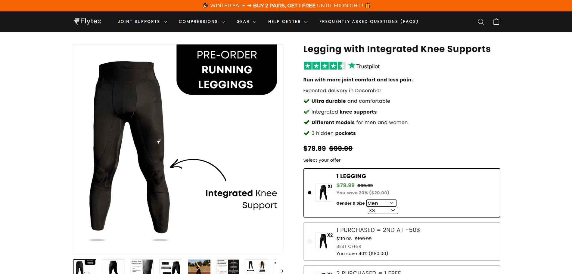 Getflytex Product page Implementation Screenshot