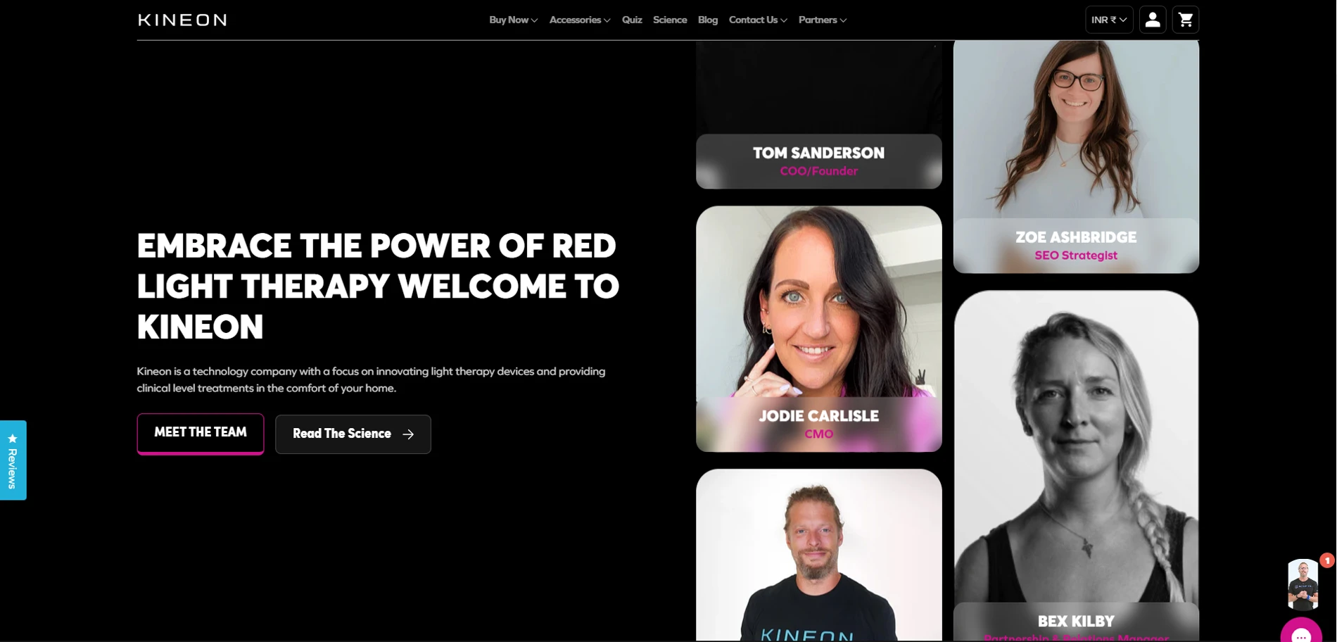 Live Space Meet Our team section Implementation Screenshot