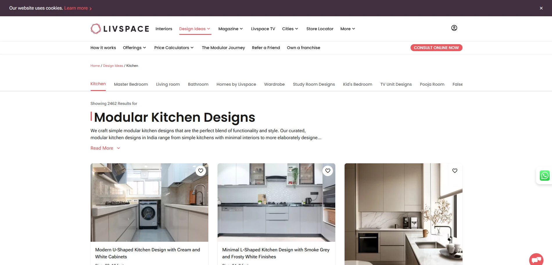 Live Space design-ideas page Implementation Screenshot