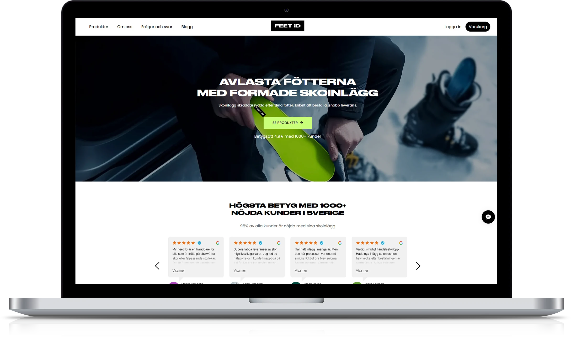 FEET iD Implementation Screenshot