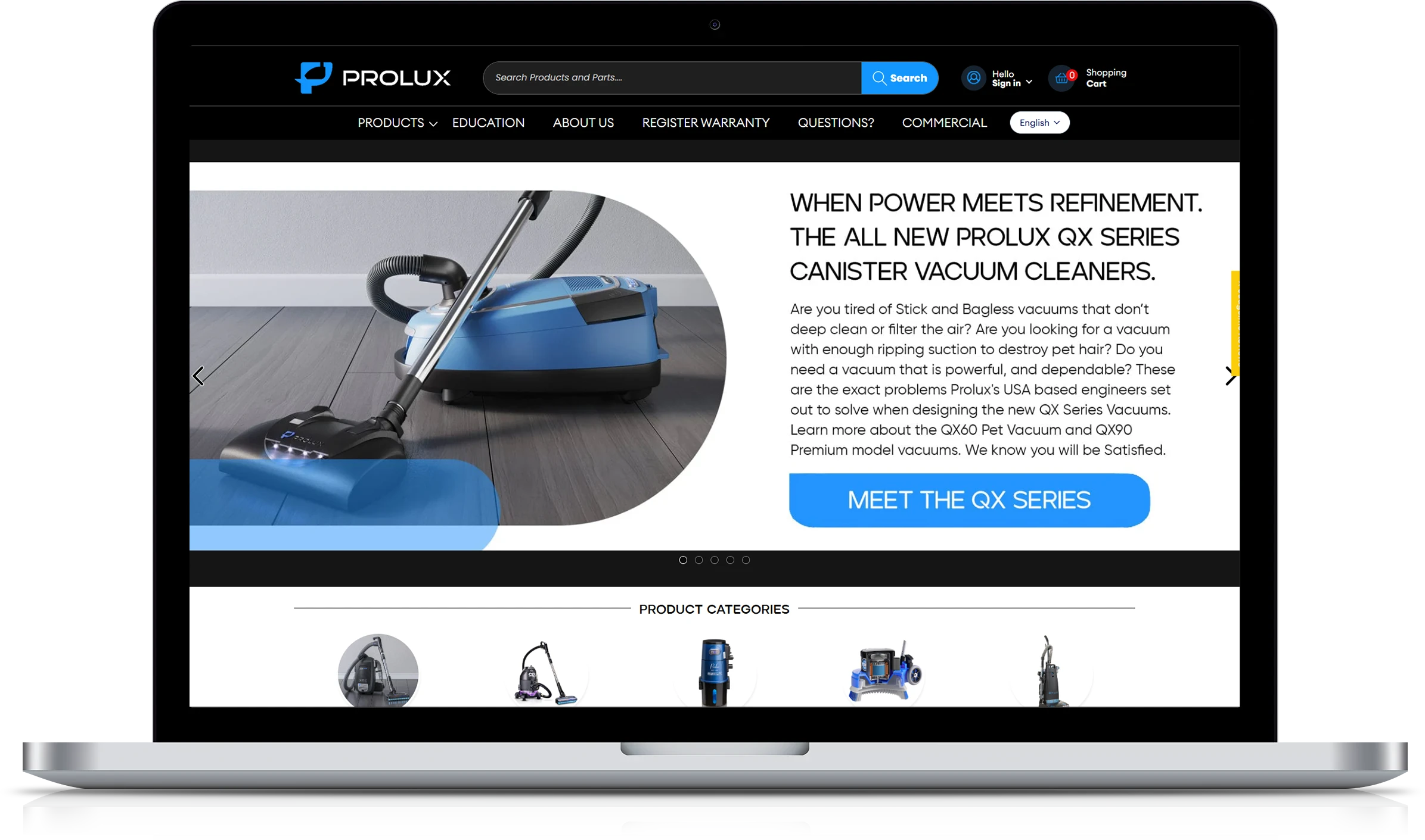 Prolux Cleaners Implementation Screenshot