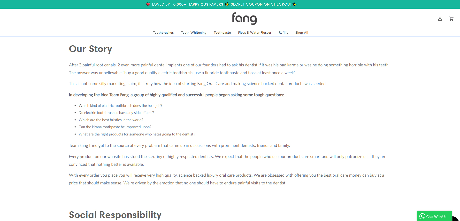 Fangoral Story Implementation Screenshot