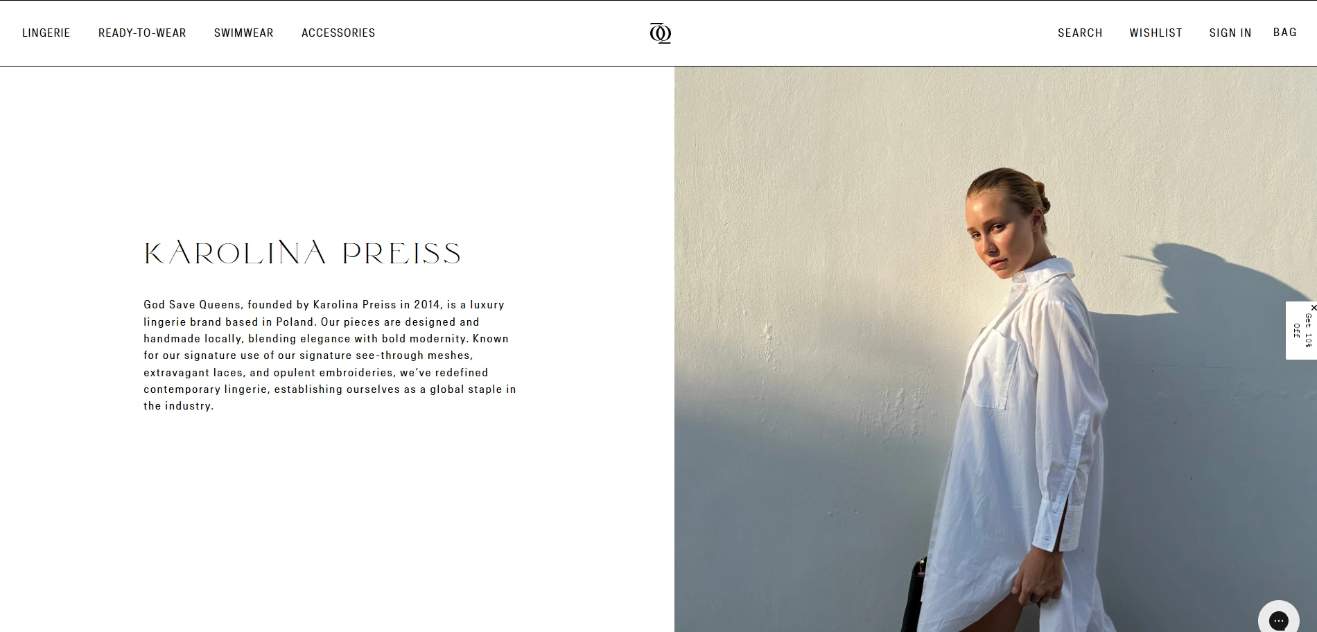Godsavequeens Lingerie Collections Implementation Screenshot