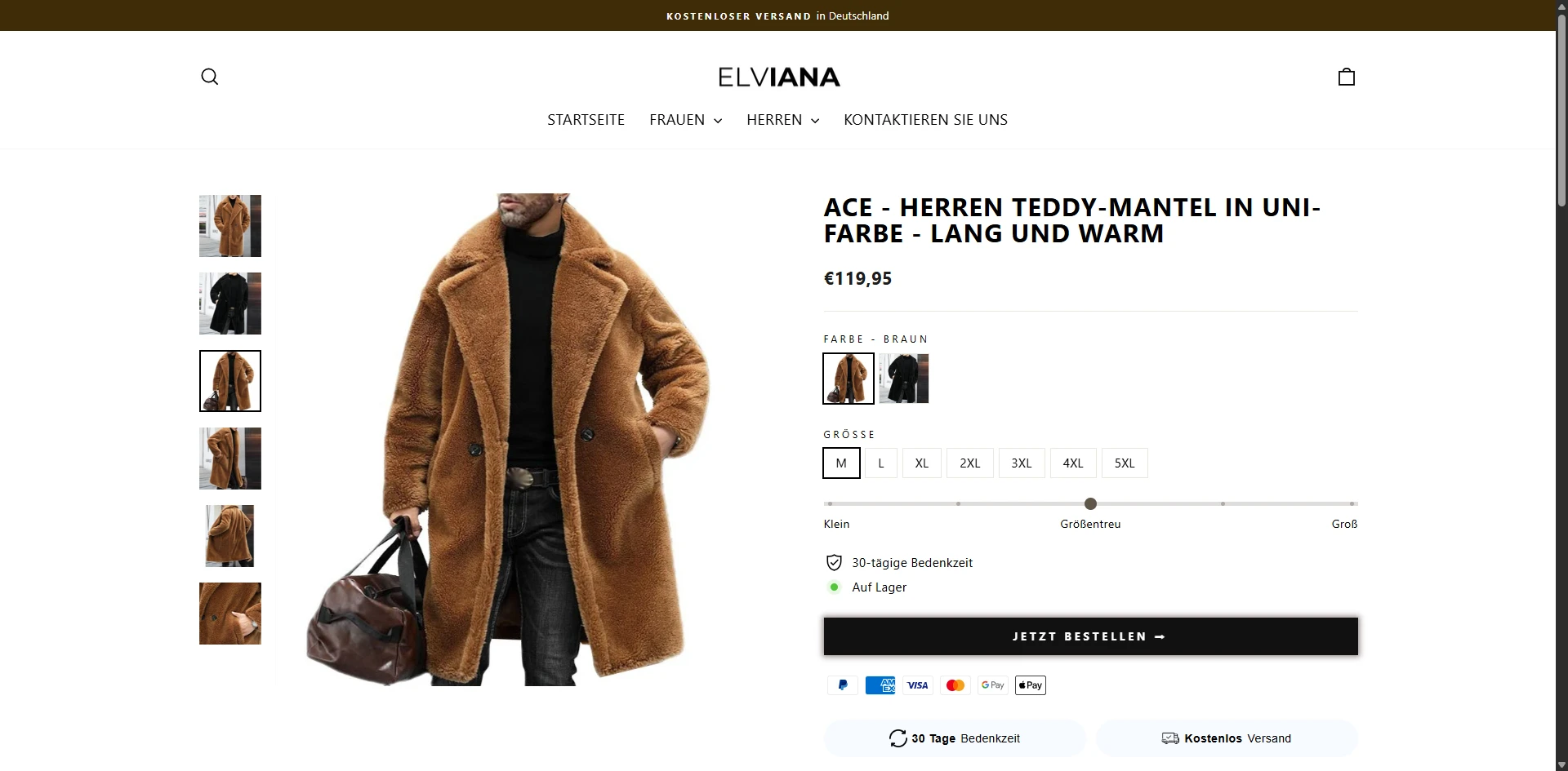 Elviana Product page Implementation Screenshot