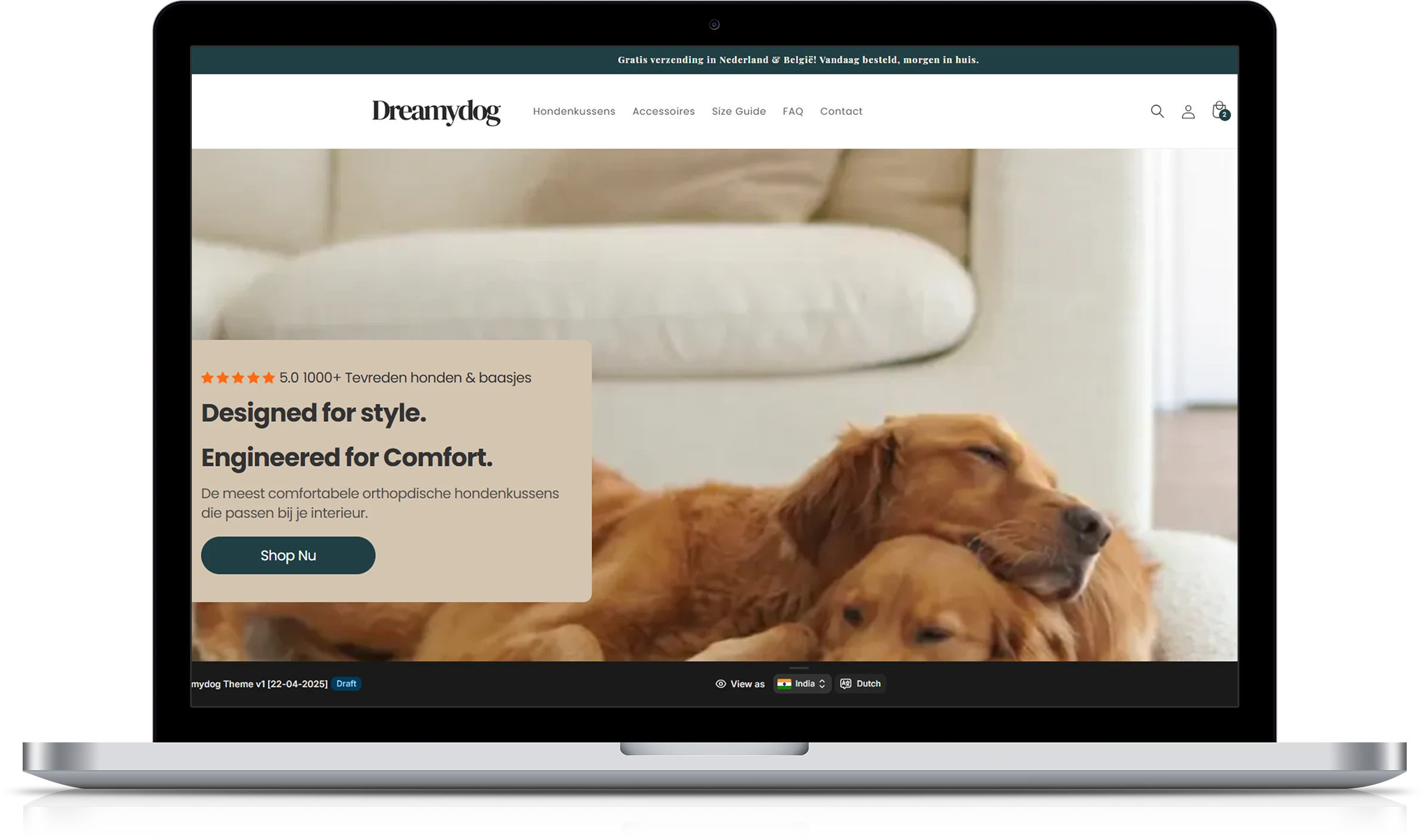 Dreamydog banner design-style Ecommerce Store Case Study