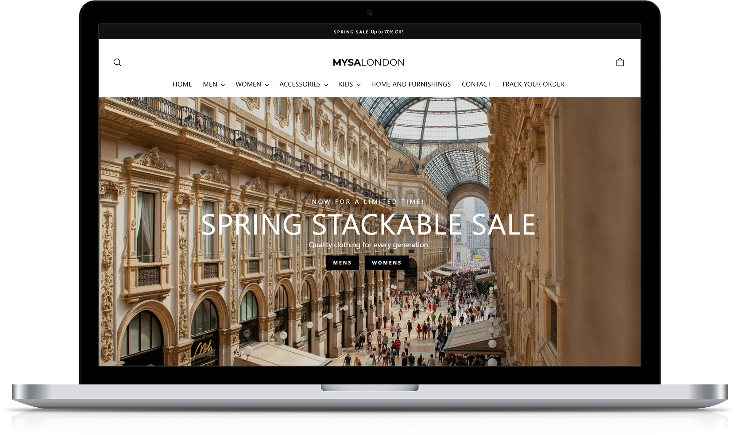 Mysa London Implementation Screenshot