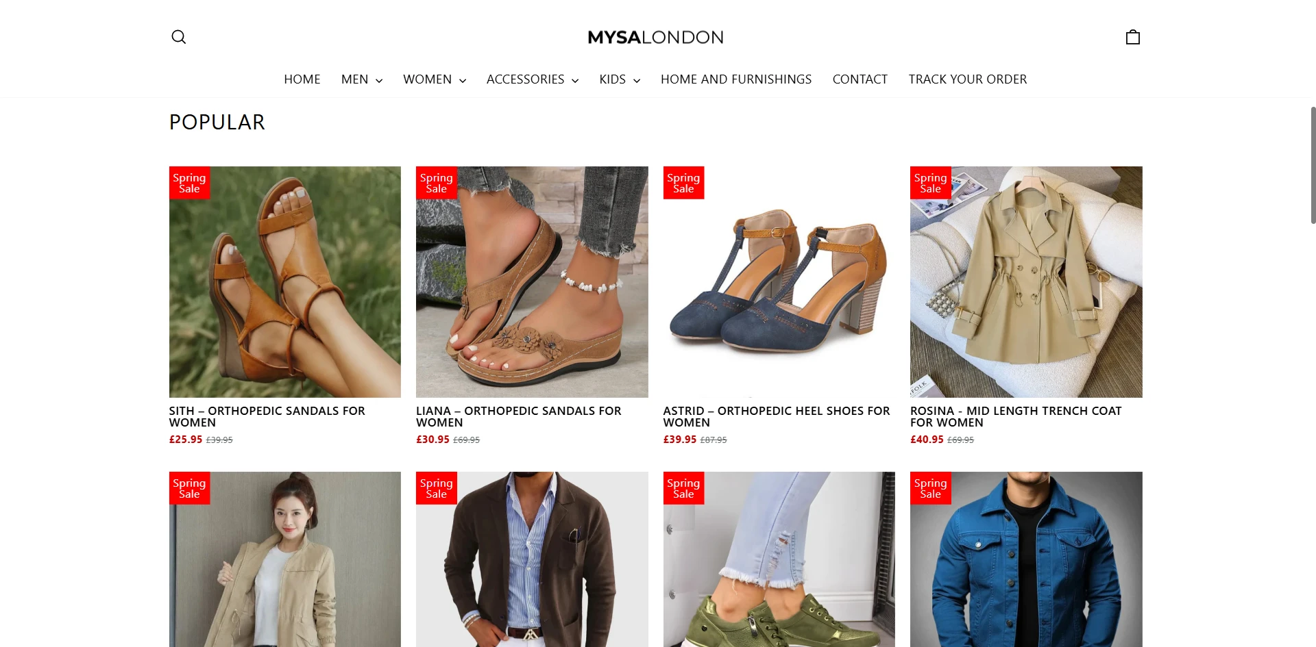 Mysa-london Banner Popular Produdcts Banner Implementation Screenshot