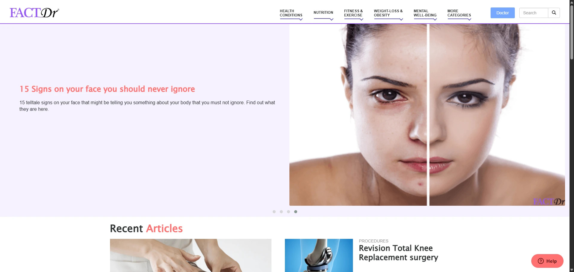 FactDr single category page Implementation Screenshot