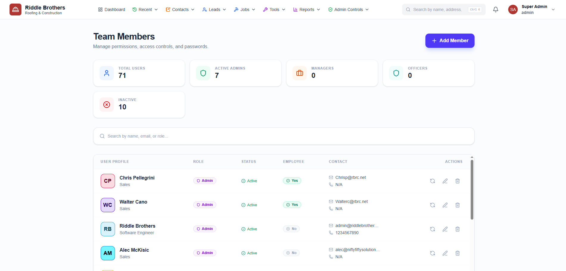 Construction CRM, Data Migration, Financial Integrations, Real-Time Collaboration, Roofing, SaaS, Webhook Processing case study