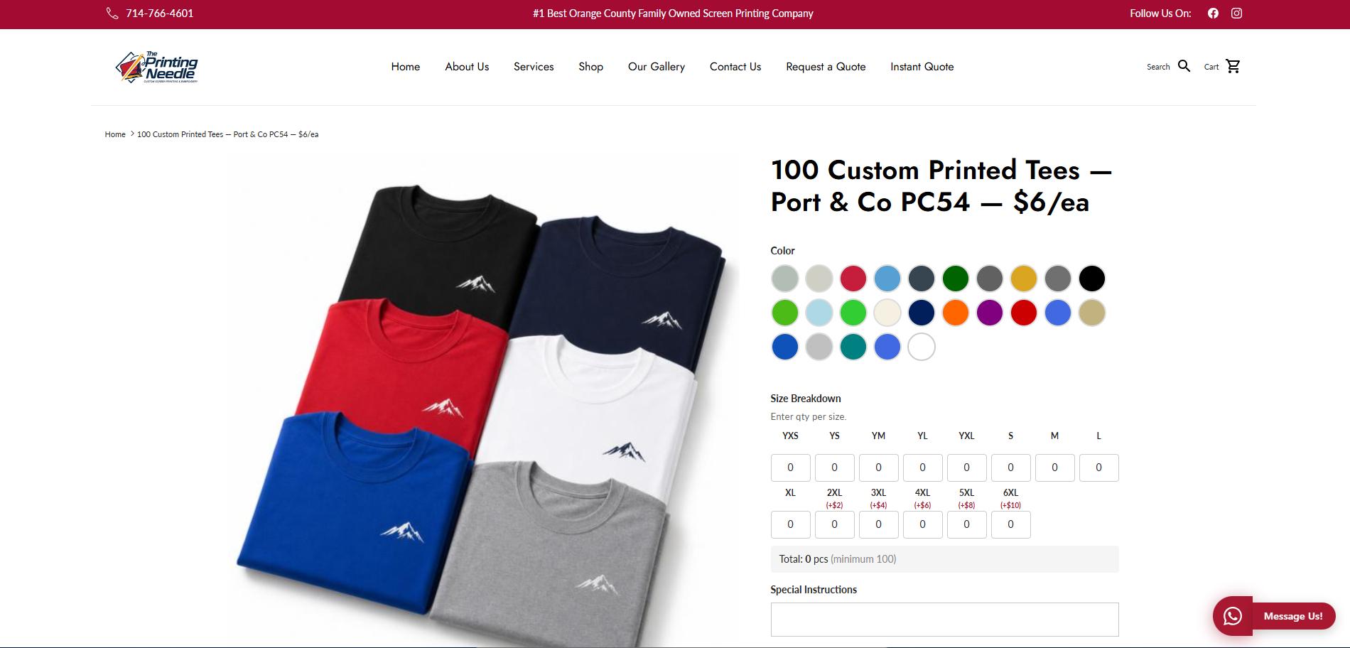 Commercial Printing, Manufacturing, Promotional Products, Shopify Ecommerce case study